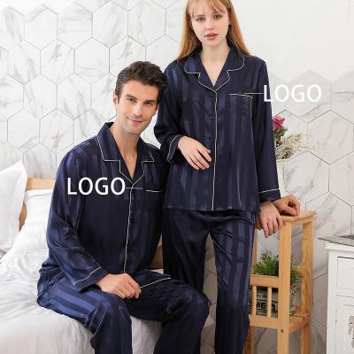 China Wholesale Ladies QUICK DRY Custom OEM LOGO Nightgown Hot Sale Long Sleeve Fashion Women Silk Pajamas Femme Pijama Pajama Set for sale