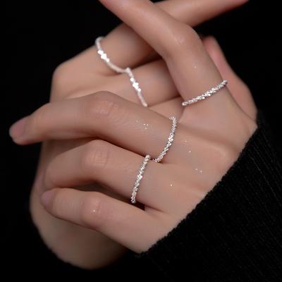 China Creative Fashion Shiny Pure Lead Free Nickel Free 925 Sterling Silver Plain Design Engagement Finger Ring for Women Jewelry for sale