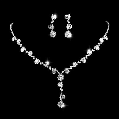 China Jewelry Set Jewerly Earring Bracelet Necklace Luxury Jewelry Sets Shiny CZ Zirconia Crystal Pearl Jewelry Set For Women Bridal Wedding for sale