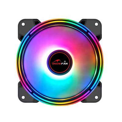 China Case Rgb Cooling Fan Snowfan 12Cm Desktop Computer Air-Cooled Radiator Diy Host Mute Chassis Fan Rgb Cooling Desktop for sale