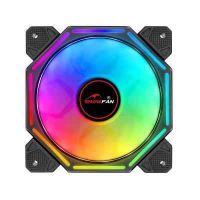 China RGB case fan PC cooler with remote control computer case 120mm rgb fan with light for sale