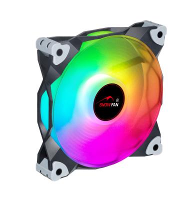 China 120x120x25mm Rainbow LED Cooling fan Axial DC 12V computer pc rgb case fan 120mm for sale