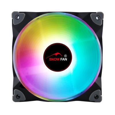 China Hot selling 12025mm SNOWFAN RGB fan with big led beads rgb pc fan cooling for sale