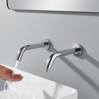 China Sense Faucets Hotel Mall Faucet Wall Mounted Automatic Induction Commercial Integrated Infrared Faucet for sale