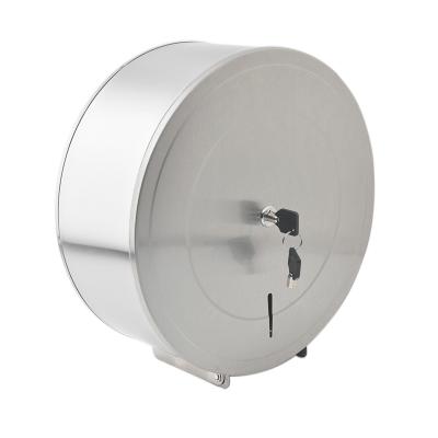 China Modern 304 Round Stainless Steel With Lock For Public Hygiene Household Roll Tissue Dispenser for sale