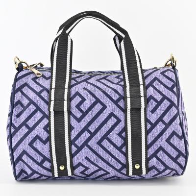 China Stereotype Preppy Outdoor High Quality Middle Purple Package Casual Style Bag Cylinder Style Woolen Material For Lady Messenger Bags Tote for sale