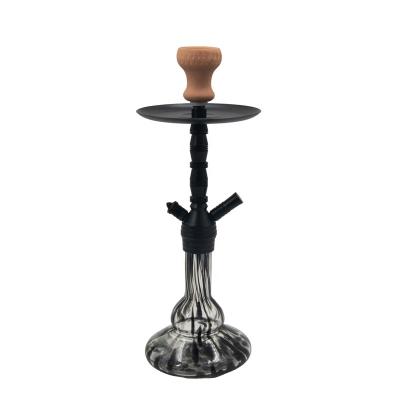 China Aluminum OEM Customized Large Base Black Russian Hookah Darkside Aluminum Crystal Hookah for sale