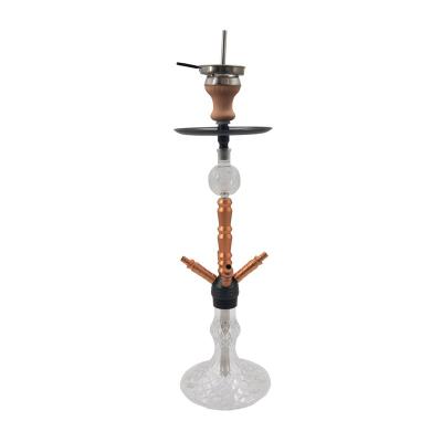 China Stundless And Customizable Hookah Shisha Classic Aluminum Blade Glass Bottle Nagrani Hookah for sale