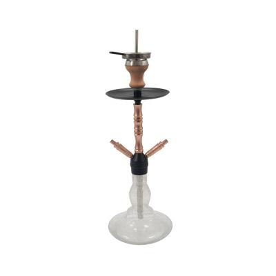 China Aluminum hookahs the medium aluminum hookah shisha double pipe coffee hookah silicone pipe nargile for sale