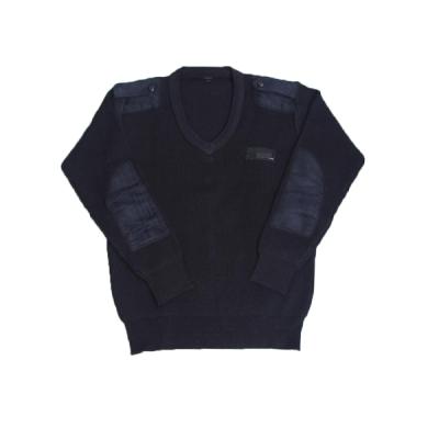 China 100% cotton anti-pilling military sweater woolen military sweater for sale