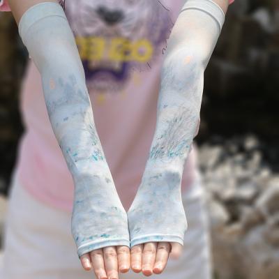 China Breathable High Quality Seamless 3D Printing Sun UV Protection Wear Compression Cooling Cycling Sports Arm Sleeve Custom Printed for sale