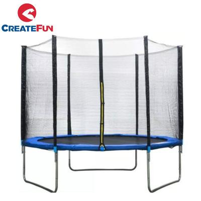 China CreateFun 8FT 10FT 12FT Best Outdoor Professional Outdoor Garden Round Trampoline With Fences for sale