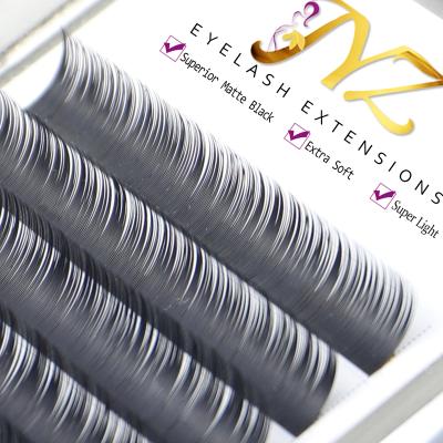 China Premium Korean Full Volume JYZ PBT Ellipse Flat Lashes Soft Split Tips Natural Flat Ellipse Eyelash Extensions for sale