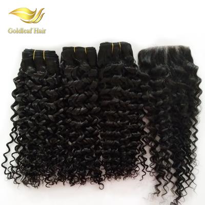 China Straight Body Wave Deep Curly Deep Wave Virgin Hair 3 Bundles Brazilian Curly 3 Bundles 10a Virgin Hair With Lace Closure for sale