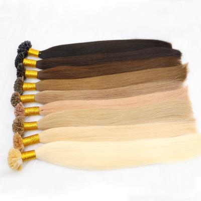 China Silky Straight Hair Grade 12A Raw Wave Hair Russian Double Drawn Hair Extension U Tip Pre Bonded Hair for sale