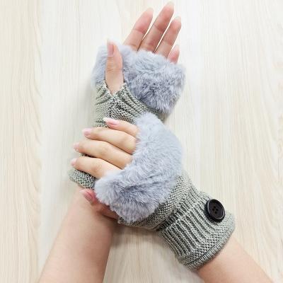 China Plain White Color Cheap Fleece Fashion Fingerless Warm Cotton Gloves High Quality Gloves for sale