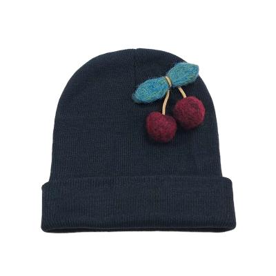 China COMMON Christmas Promotional Gift Knitted Winter Cute Ear Ornaments Knitted Hat for sale