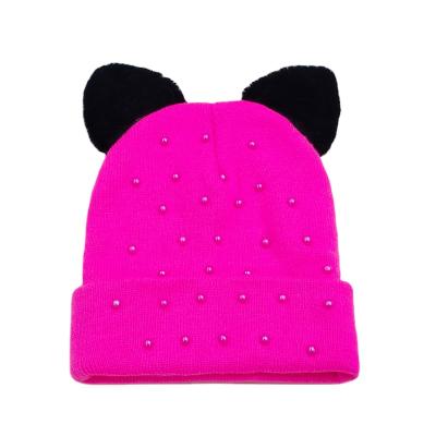 China JOINT Fashion Hot Selling Cute Knitted Christmas Ornament Ornament Bead Jewelry Knitted Hat for sale