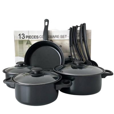 China Sustainable Wholesale High Quality Home Custom Cooking Non-Stick Cast Iron Pans And Pots Cookware Sets for sale