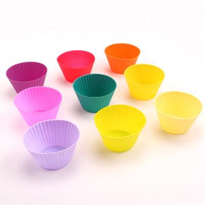 China Viable Mini Silicone Pastry Muffin Molds Reusable Homemade Nonstick Cupcake Baking Cups for sale