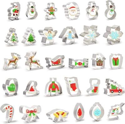 China Sustainable 2021 Food Grade Stainless Steel Christmas Cookie Molds Kids Cookie Cutters Set for sale