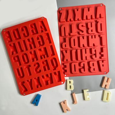 China English Alphabet Capital A-Z Candy Soap Pan Silicone Mold Drop Ship Letter Mold For DIY Cake Kitchen Bakeware Baking Tool for sale