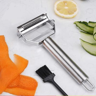 China Sustainable Ultra Sharp Stainless Steel Vegetable Peeler And Slicer With Hand Hook for sale