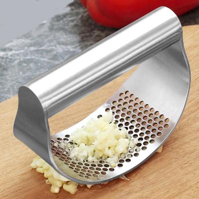 China Sustainable Garlic Press Rocker - Stainless Steel Garlic Meat Grinder Crusher And Peeler for sale