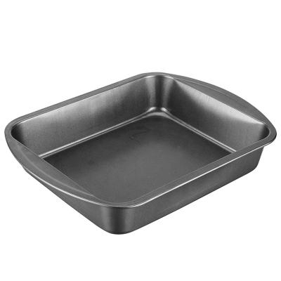 China Customized Carbon Steel Sustainable Non-Stick Baking Bakeware Sets Rectangle Square Pan for sale