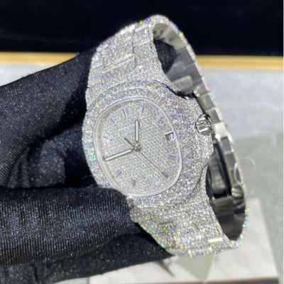 China Fashion Luxury Automatic Dial Big Date Diamond Watch Hip Full Hop for sale