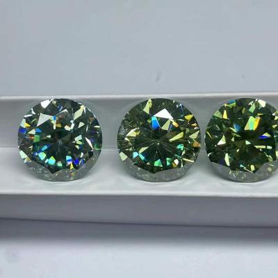 China Color play or green fire color with gra certificate loose round brilliant moissanite diamond cut moissanite gemstone vvs diamond lab grown diamond for sale