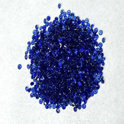 China No Price 1.5mm Natural Round Diamond Cut Natural Sri Lanka Blue Sapphire Blue Stone Stone Royal Loose Gemstone for sale