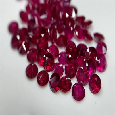 China NO Price 2mm Natural Ruby Red Loose Gemstones Raw Diamond Cut Red Lucky Stone for sale