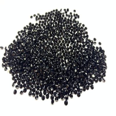 China No wholesale high quality natural gemstone solid black natural black spinel 1.25mm for sale