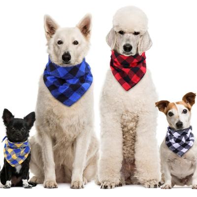 China Reflective Reversible Cotton Pet Triangular Bandage Scarf Bow Ties for sale