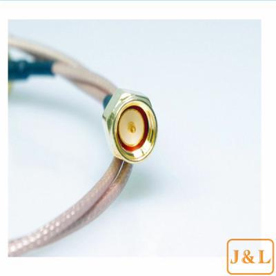 China SMA Male to SMA Female Nut Bulkhead Crimp Rg316 Coax Cable Jumper Pigtail for sale