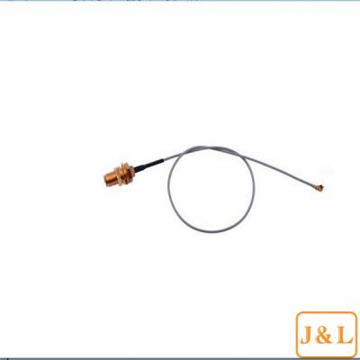 China RP-SMA Female (male pin) Center Jack to IPX Female cable -8.5 inch for sale