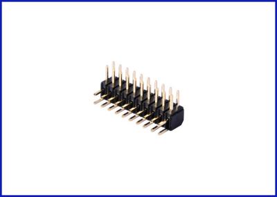 China Pitch0.8 mm 2*10P SMT 90° header connector Black Brass material for sale