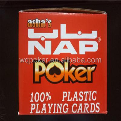 China Plastic Custom Logo Designed Poker NAP Poker Plastic Playing Poker Cards for sale