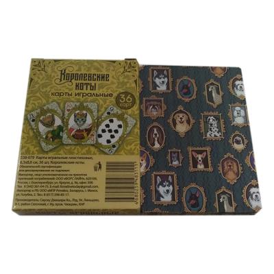 China New Russia Style Custom Playing Cards Plastic/Paper Poker Printing Board Game PVC Poker Cards for sale