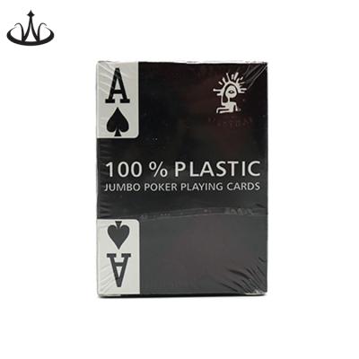 China Wholesale Plastic Matte Black Poker Playing Cards Copy Set Waterproof Durable PVC Deck Custom Plastic Playing Card Both Sides for sale