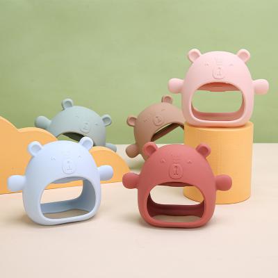 China Soft Toy Lovely Design Babi Supplies Fashionable Gift Animal Non-Toxic Colic Anti Wean Style Soothing Silicone Molar Teether for sale