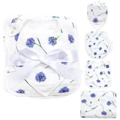 China Fashion Breathable Bandana Bib Newborn Baby Wrap Wraps Baby Blanket Gift Wrap Sets for sale