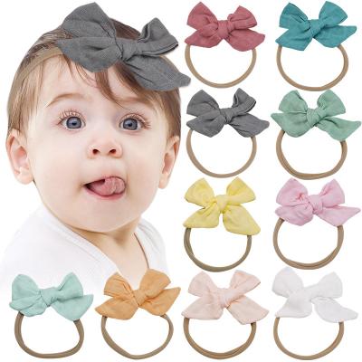 China New Style Baby Kids Children's Head Rope Hair Bands Solid Color Baby Hair Band Bowknot Baby Headbands for sale