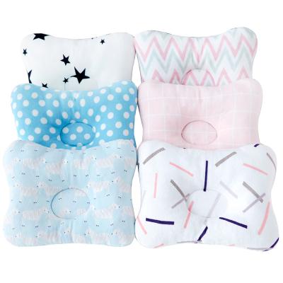 China Anti-Static Cotton Newborn Baby Head Organic Baby Support Pillow Orthopedic Protective Pillow for sale