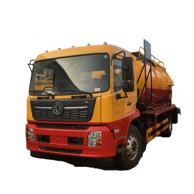 China Carbon Steel 10 to 14 CBM Tank Volume Sewage Suction Truck Sewage Tanker Truck for sale