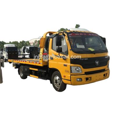 China Flatbed Truck Trailer Foton Road 4x2 Small Wrecker Truck For Sale for sale