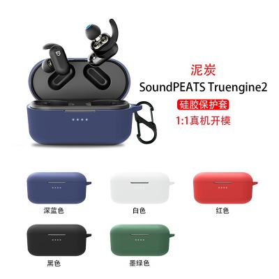 Chine Protective Silicone Wireless Case Cover Silicone Earphone Cover Device With Fit Carabiner Case For SoundPEATS trengine2 à vendre