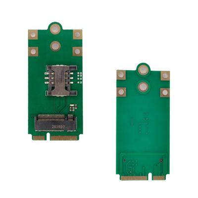 China 4G 5G M.2 M2M and IoT applications to pcie NGFF adapter to mini PCI-e adapter board 6*3cm with SIM Card Slot for LM960 EM9190 EM9191 FM150-NA FN980 for sale