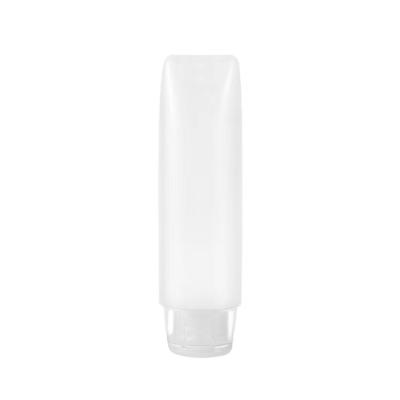 China 30ml 50ml PE Squeeze Tube Cosmetic Cheap Clear Frosted Cap For Shampoo Cosmetic Plastic Small Soft Bottles For Travel Set for sale